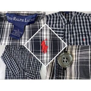 VTG Polo Ralph Lauren Shirt Tag Large Loose Fits Men XL Oversize Big Button Pony